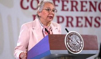Participación de la secretaria de Gobernación, Olga Sánchez Cordero, en la conferencia matutina del presidente Andrés Manuel López Obrador.