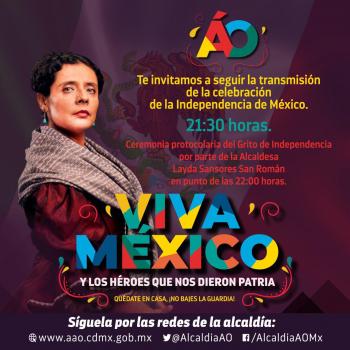 Layda Sansores alcaldesa en Álvaro Obregón dará grito de Independencia de manera virtual