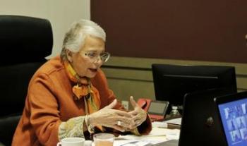 Llama secretaria Olga Sánchez Cordero a trabajar juntas y romper las barreras para empoderar a mujeres y niñas