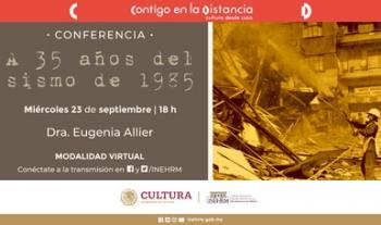 El INEHRM conmemorará el 35 aniversario del terremoto del 19 de septiembre de 1985
