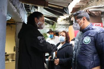 Recorre Jefa de Gobierno viviendas afectadas por lluvias en Magdalena Contreras, Coyoacán y Tlalpan