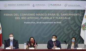 Firma gobierno de México Convenio con Puebla y Tlaxcala para el saneamiento del río Atoyac