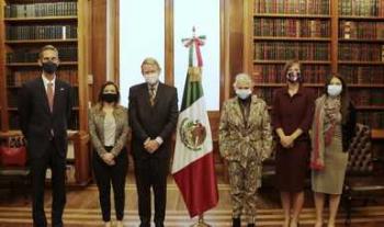 Sostiene secretaria de Gobernación reunión con embajador de Canadá