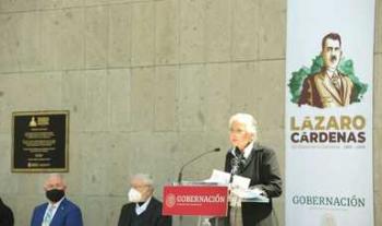Ideales de Lázaro Cárdenas del Río inspiran a quienes trabajamos en la Cuarta Transformación, enfatiza secretaria Olga Sánchez Cordero