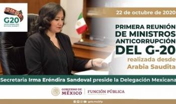 Secretaria Sandoval Ballesteros preside delegación mexicana en cumbre de autoridades anticorrupción del G20
