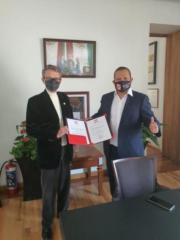 Pedro Pablo de Antuñano se reúne con el Secretario de Gobierno José Alfonso Suárez del Real