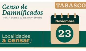 Inició el pasado lunes censo de viviendas afectadas por inundaciones en Tabasco