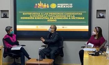 Continúa proceso para entrevistas a aspirantes a ocupar titularidad de Comisión Ejecutiva de Atención a Víctimas