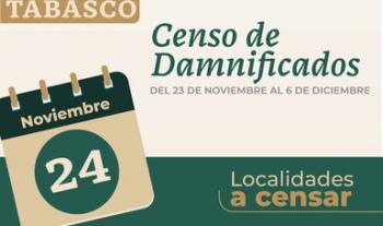 Avanza en Tabasco censo de viviendas afectadas por inundaciones