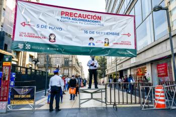 Fortalece Gobierno de la Ciudad de México filtros sanitarios en el Centro Histórico