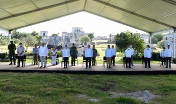 Presidente encabeza firma de convenio para el ordenamiento territorial en el sur sureste del país
