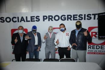 Blue Demond, Carístico y Tinieblas inauguran nueva sede estatal de RSP