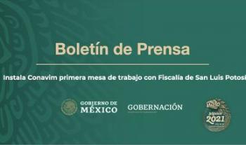 Instala Conavim primera mesa de trabajo con Fiscalía de San Luis Potosí