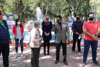 Entregan rehabilitado camellón de Horacio