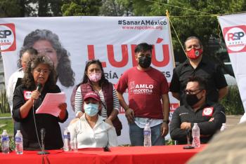 Militantes de Morena interrumpen evento de RSP en Iztapalapa