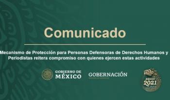 Mecanismo de Protección para Personas Defensoras de Derechos Humanos y Periodistas reitera compromiso con quienes ejercen estas actividades