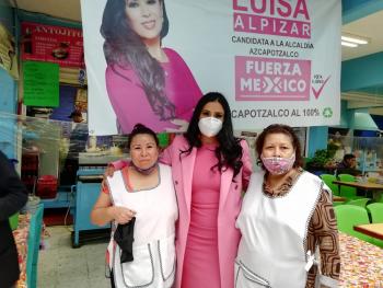 Vecinos y comerciantes de Tlatilco ofrecen su voto a Luisa Alpízar