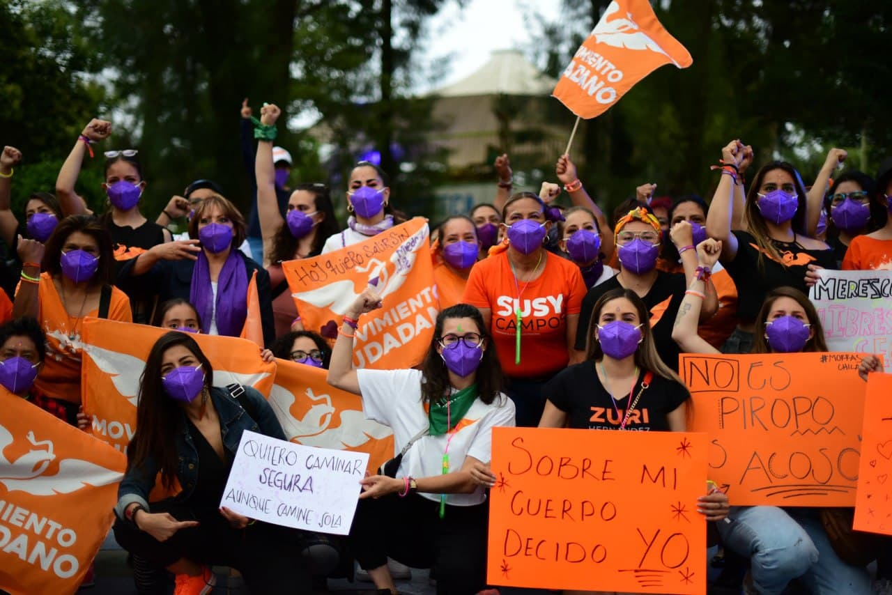Mujeres de Movimiento Ciudadano toman calles de alcaldía Venustiano Carranza