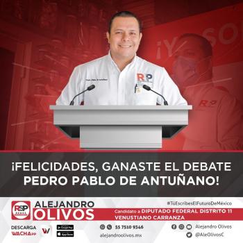 Pablo de Antuñano gana debate por amplio margen y presenta decálogo progresista para reactivar la Ciudad de México
