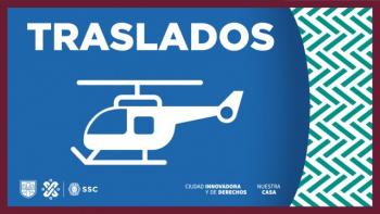 Cóndores de la SSC realizaron el servicio de ambulancia aérea para un niño de ocho años de edad con traumatismo craneoencefálico severo