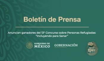 Anuncian ganadores del 13° Concurso sobre Personas Refugiadas: “Incluyendo para Sanar”