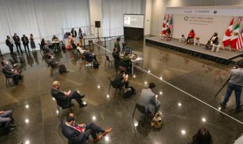 Mensaje inicial de la secretaria de Economía, Tatiana Clouthier Carrillo, en conferencia de prensa con las ministras Mary Ng y Katherine Tai