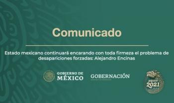 Estado mexicano continuará encarando con toda firmeza el problema de desapariciones forzadas: Alejandro Encinas