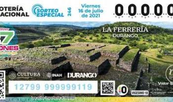 Sitio arqueológico de La Ferrería llevará la suerte en billete de Sorteo Especial