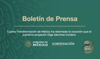Cuarta Transformación de México ha retomado la vocación que el juarismo proyectó: Olga Sánchez Cordero
