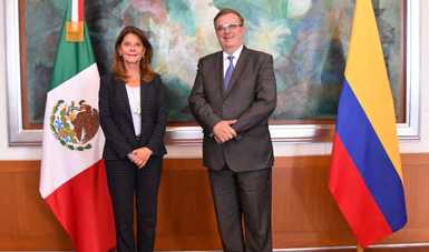 Encuentro entre la vicepresidenta y ministra de Relaciones Exteriores de Colombia y el secretario de Relaciones Exteriores de México