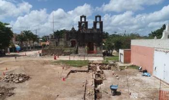 Localiza INAH vestigios de un templo del siglo XVII y de un destacamento militar del XIX, en Pisté, Yucatán