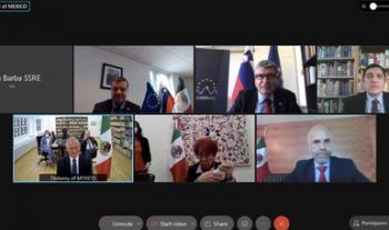 Reunión entre la subsecretaria de Relaciones Exteriores y el secretario de Estado de Eslovenia