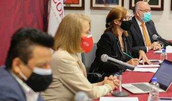 Mensajes iniciales de la conferencia de prensa virtual de la secretaria de Economía y el subsecretario de Industria y Comercio...