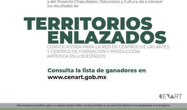 El Cenart anuncia los resultados de la convocatoria Territorios Enlazados