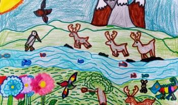 Exposición de dibujo y pintura infantil Alas Sobre Rieles. Construyendo comunidades de paz