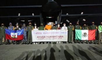 Gobierno de México envía ayuda humanitaria a Haití por medio de aeronaves de la Fuerza Aérea Mexicana y de la Marina Armada de México