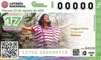 Lotenal e Inali develan billete de lotería Alusivo a la lengua tu’un savi (mixteco)