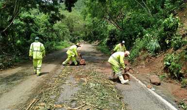 SCT atiende daños a la Red Federal de Carreteras Libres de Peaje ocasionados por Ciclón Tropical “Nora”