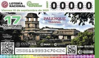 La emblemática ciudad maya de Palenque viste billete de lotería
