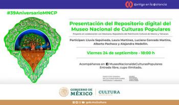El Museo Nacional de Culturas Populares festeja su 39 aniversario con el lanzamiento de su Repositorio digital