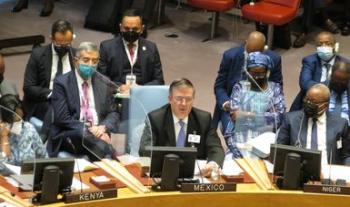 Canciller Marcelo Ebrard llama a sistema multilateral a enfrentar cambio climático en la ONU
