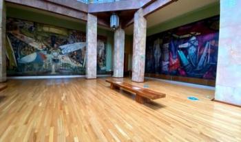 La Secretaría de Cultura y el INBAL realizan trabajos de conservación en los murales del Museo del Palacio de Bellas Artes