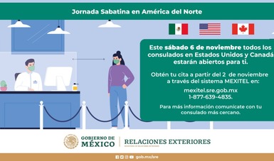 Jornada Sabatina para tramitar pasaporte y matrícula consular en América del Norte
