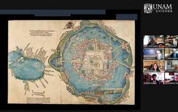 Recibe la UNAM facsímil del Mapa de Cortés, primera representación de la Gran Tenochtitlan