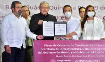 Presidente anuncia inversión de 10 mil mdp para obras de infraestructura en Cancún y Tulum