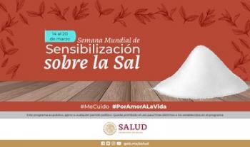 Consumo excesivo de sal, riesgo para el desarrollo de problemas cardiovasculares, cerebrales y renales