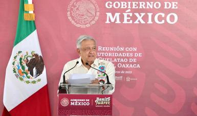 En Guelatao, presidente anuncia la construcción del Camino Real, símbolo del esfuerzo de Benito Juárez