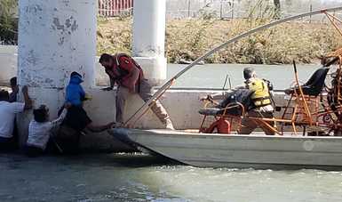 Rescata INM a 18 personas migrantes y recupera dos cuerpos en el Río Bravo
