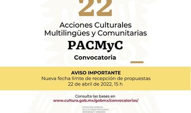 La convocatoria PACMyC 2022 amplía su periodo de registro