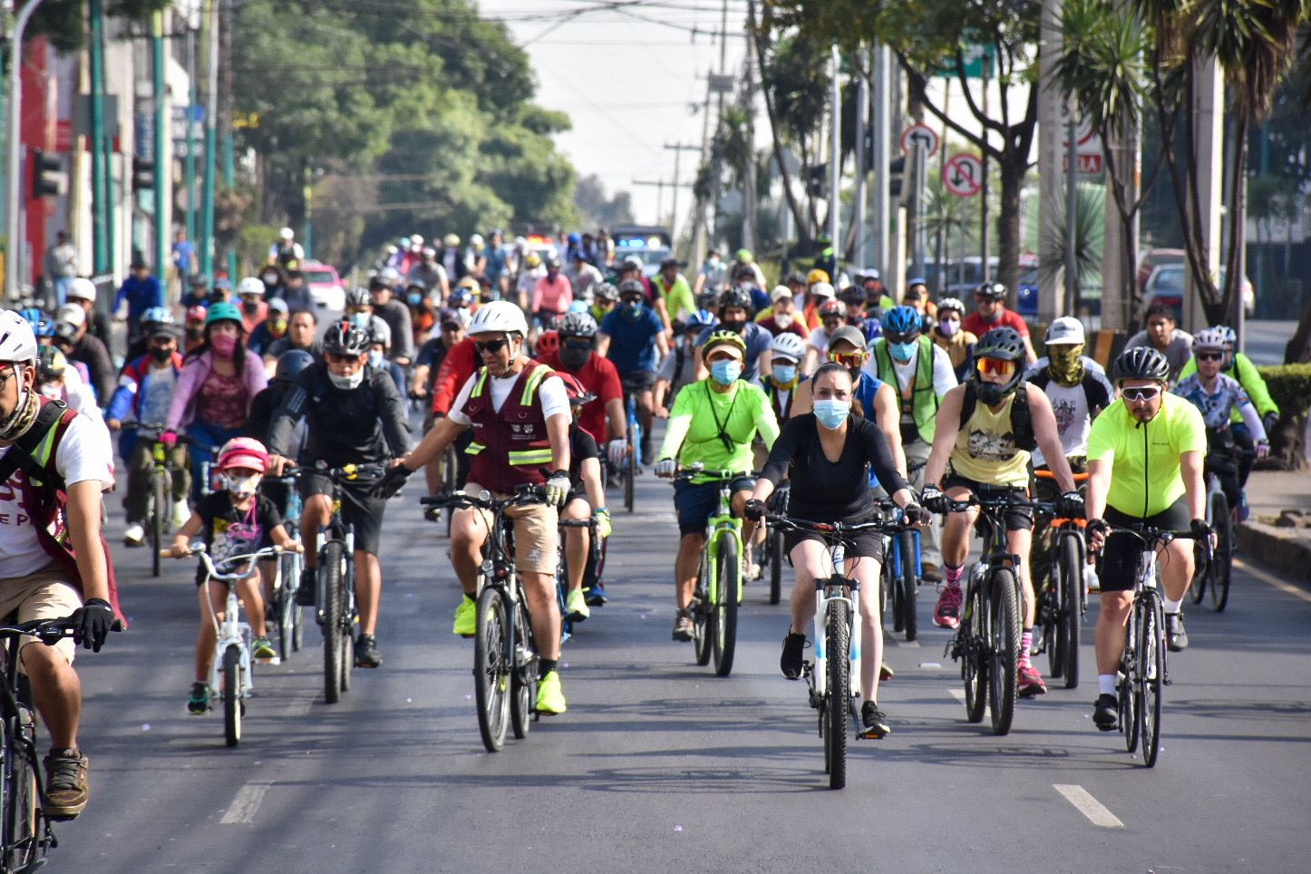 Cumplen ciclistas el reto de rodar de Mixcoac a Parque Cantera